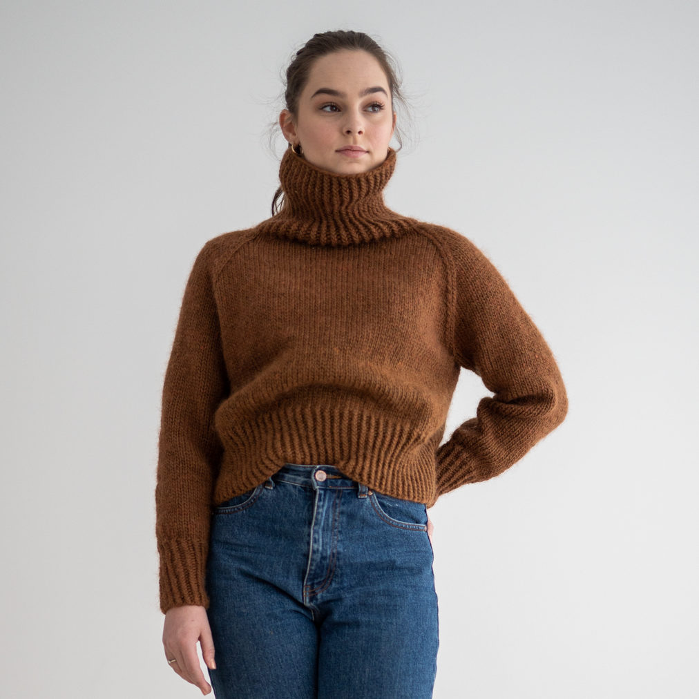  - North Sweater Cropped | Turtleneck sweater knitting kit - by HipKnitShop - 14/11/2019