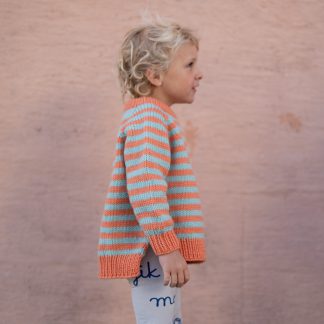 kids striped sweater - Striped sweater kids knitting pattern | Stripeday sweater - by HipKnitShop - 18/03/2019