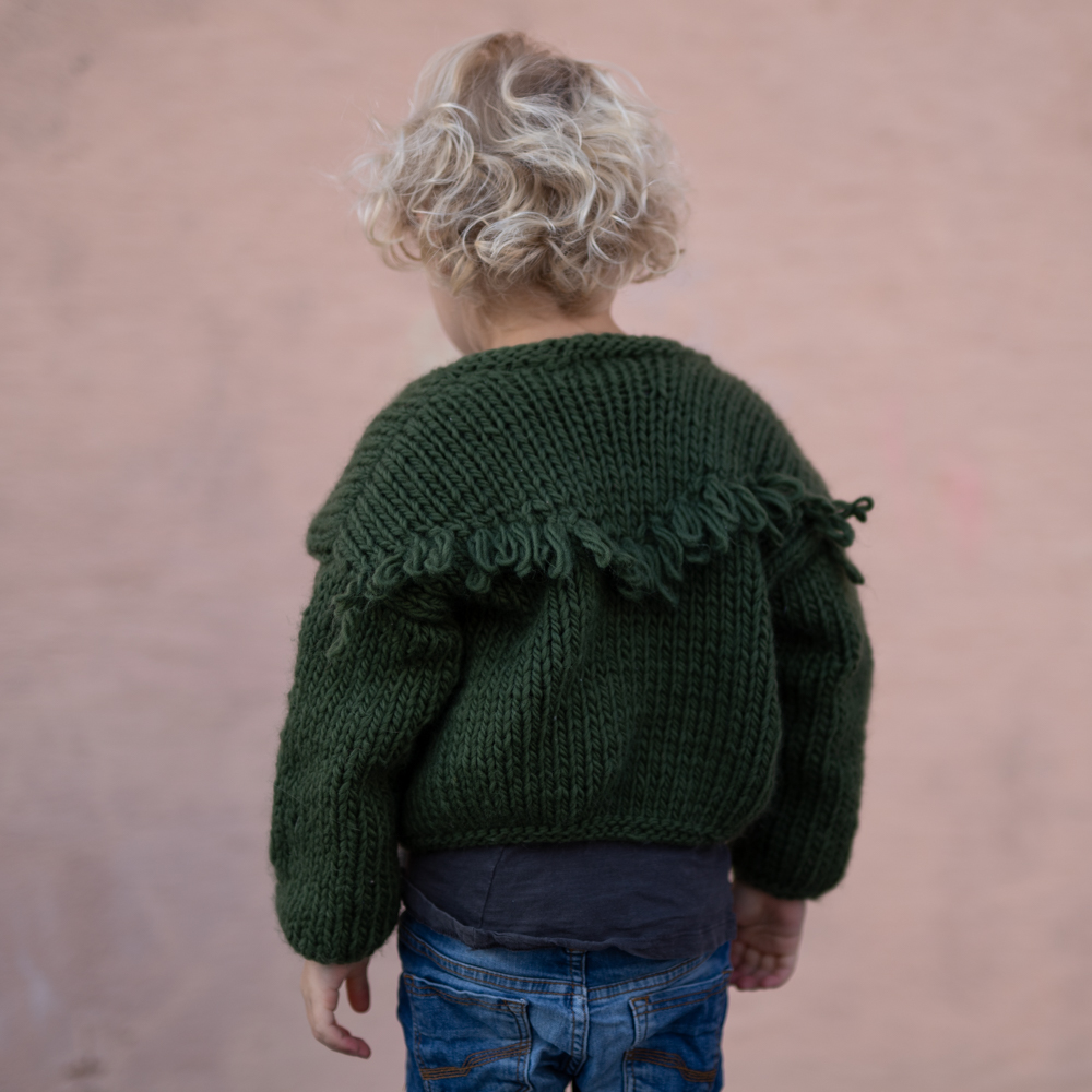 strikkejakke barn oppskrift - Nomad jacket kids | Cool knitwear for kids - by HipKnitShop - 31/05/2019