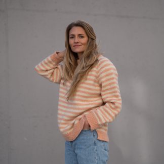 genser striper oppskrift - Striped sweater women knitting pattern | Stripeday sweater - by HipKnitShop - 18/03/2019