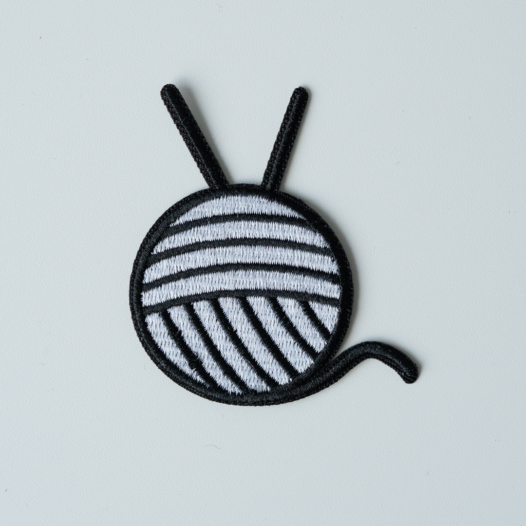 knitters supplies patch - Yarn ball | Embroidery patch knitting - by HipKnitShop - 08/02/2019