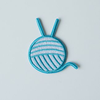 fun knitting patch - Yarn ball mint | Embroidery patch knitting - by HipKnitShop - 08/02/2019