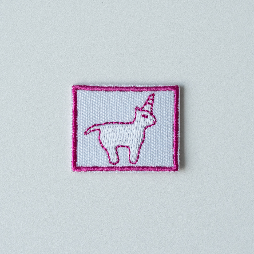  - Unicorn label | Embroidery patch knitting - by HipKnitShop - 08/02/2019