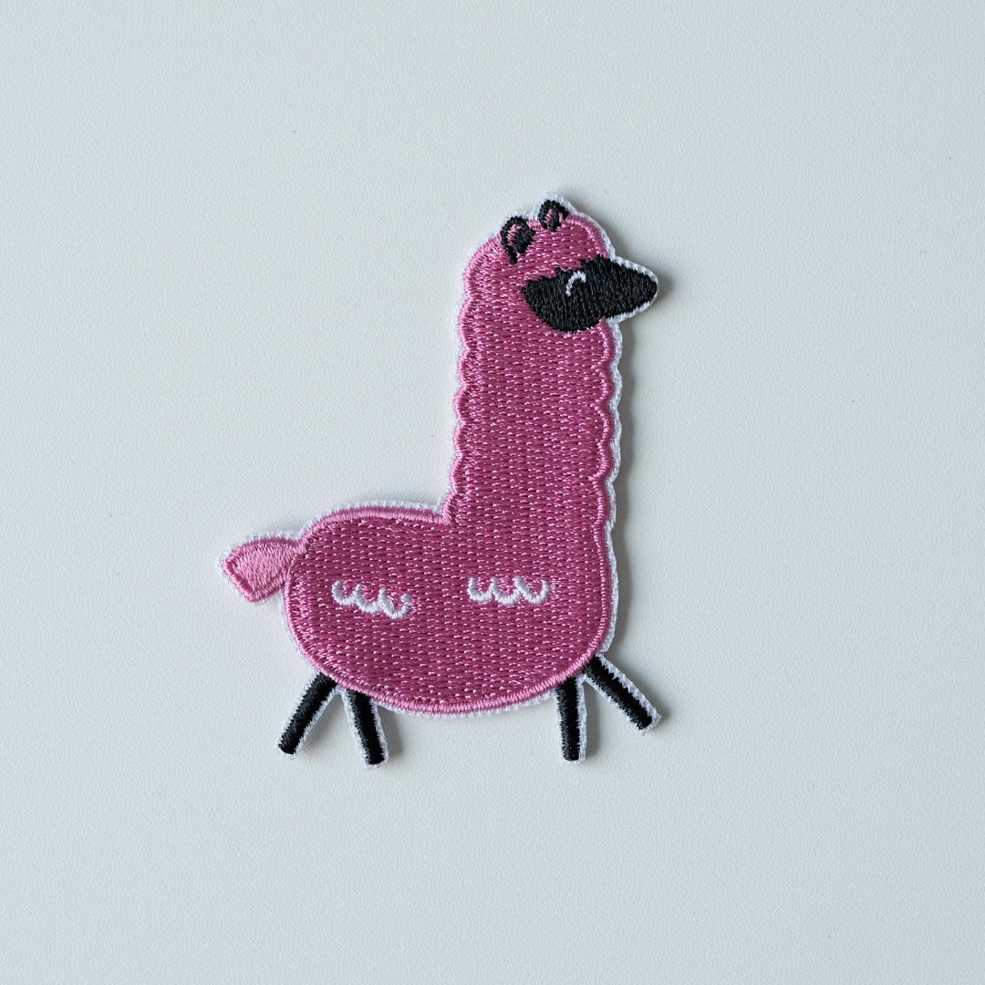 embroidery patches - Pink Alpaca | Embroidery patch knitting - by HipKnitShop - 08/02/2019