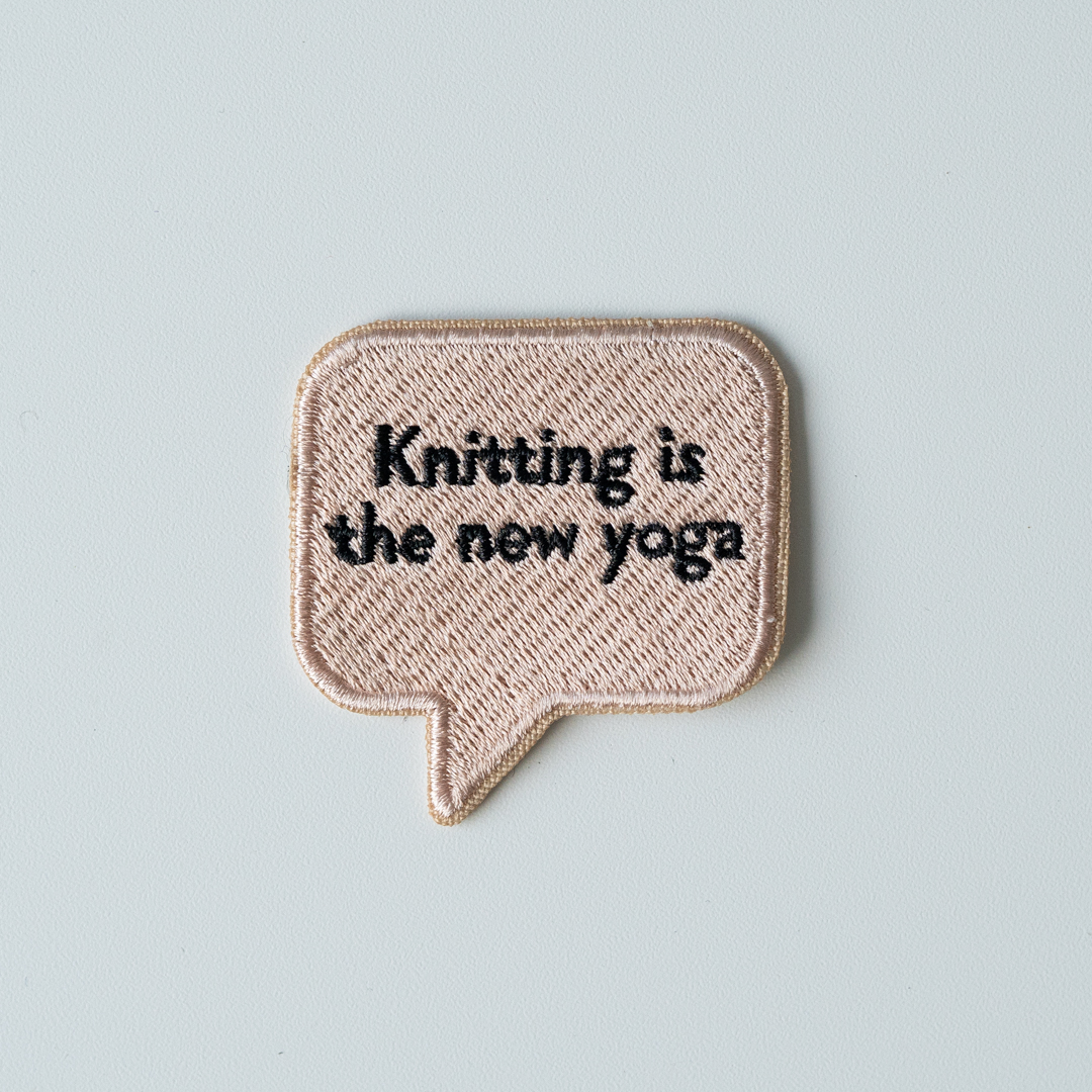  - Knitting is the new yoga | Embroidery patch - by HipKnitShop - 08/02/2019