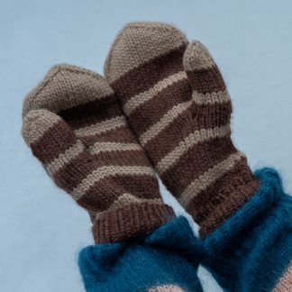  - Cappuccino Mittens | Knitting kit womens mittens | Striped mittens - 19/02/2018