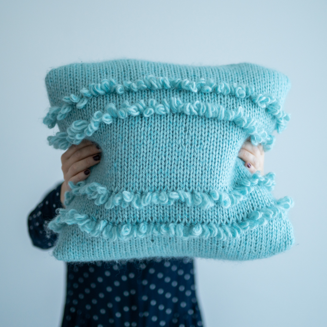 knitted cushion pattern