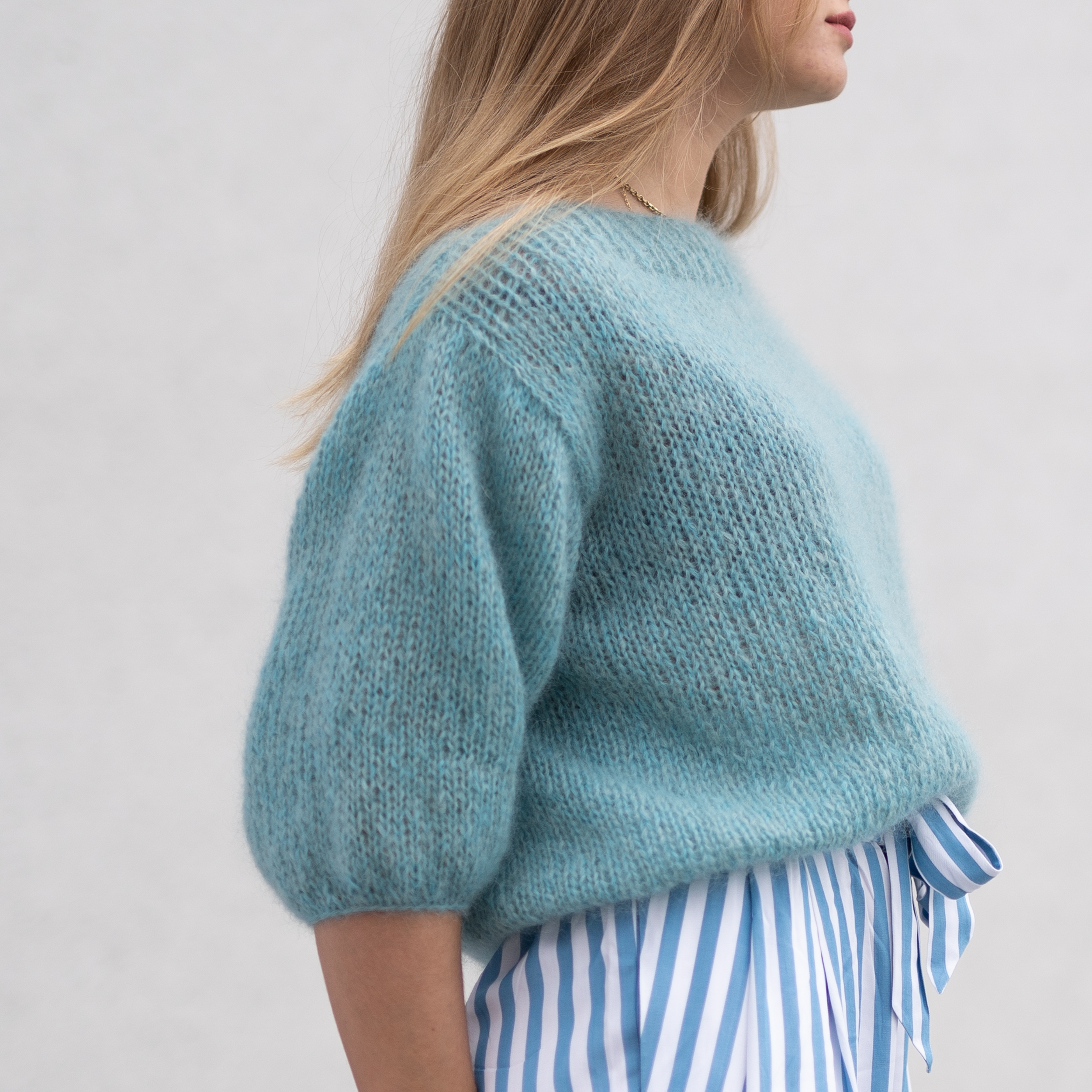 Like a Cloud sweater | Mohair sweater knitting kit- by HipKnitShop