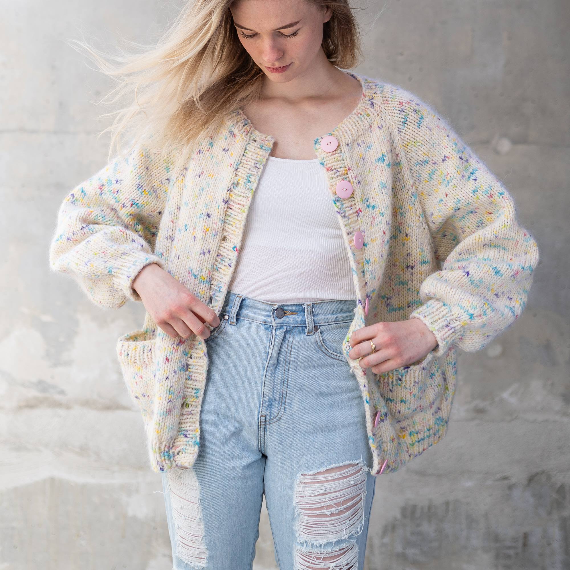  - Tutti frutti cardigan | Womens knitted jacket | Knitting kit - by HipKnitShop - 22/06/2021