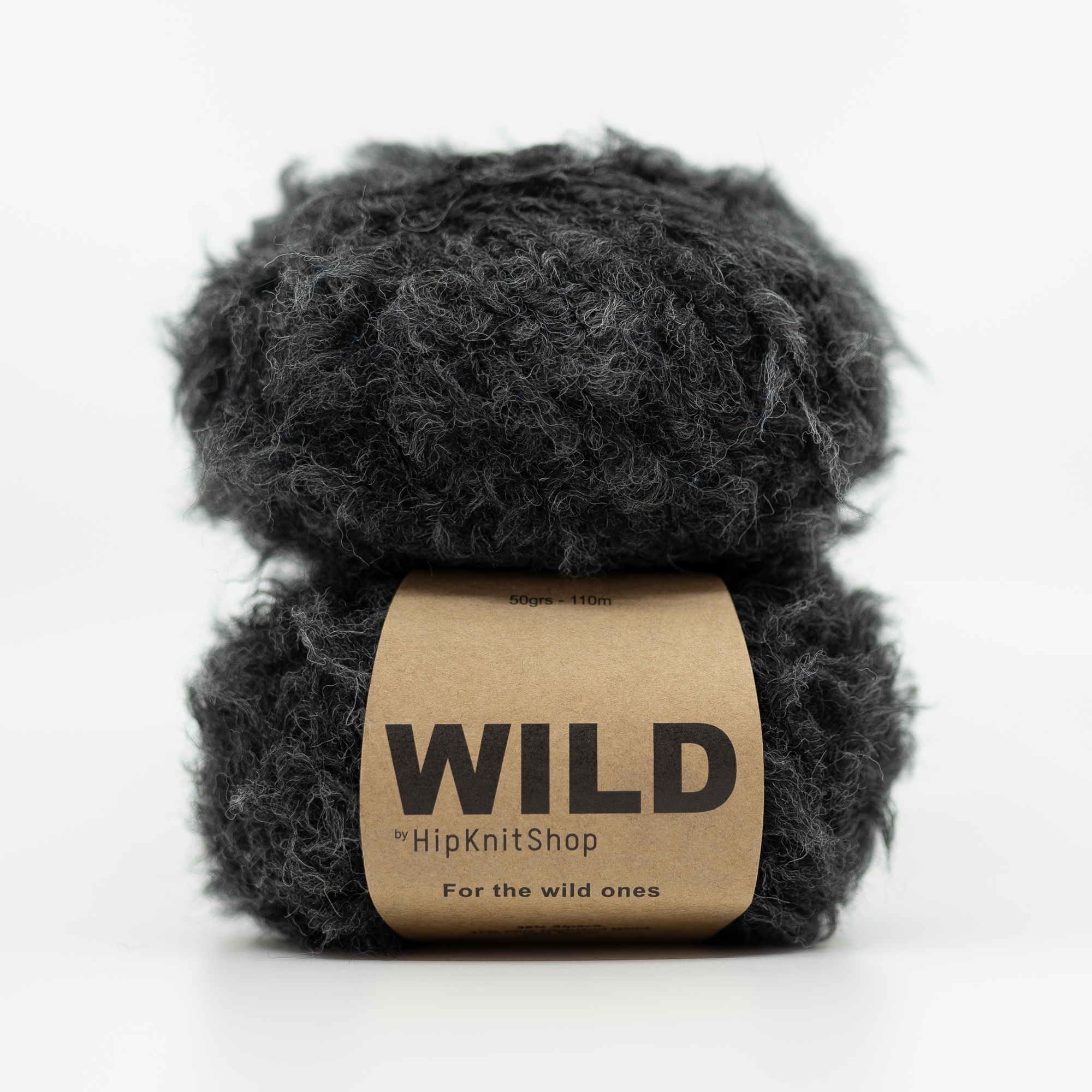 Fluffy fur yarn | Wild & Dark wool - by HipKnitShop
