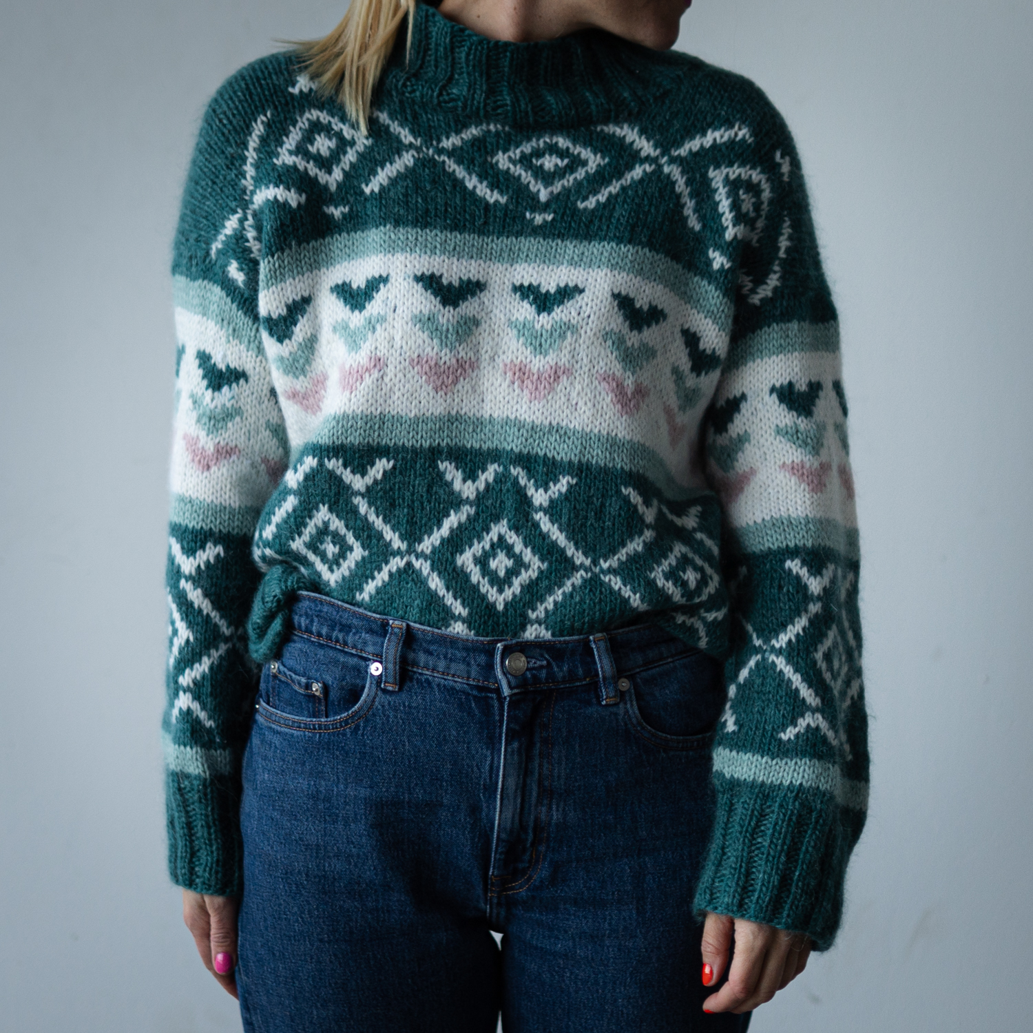  - Folk sweater | Easy pattern sweater women | by HipKnitShop - 28/10/2022