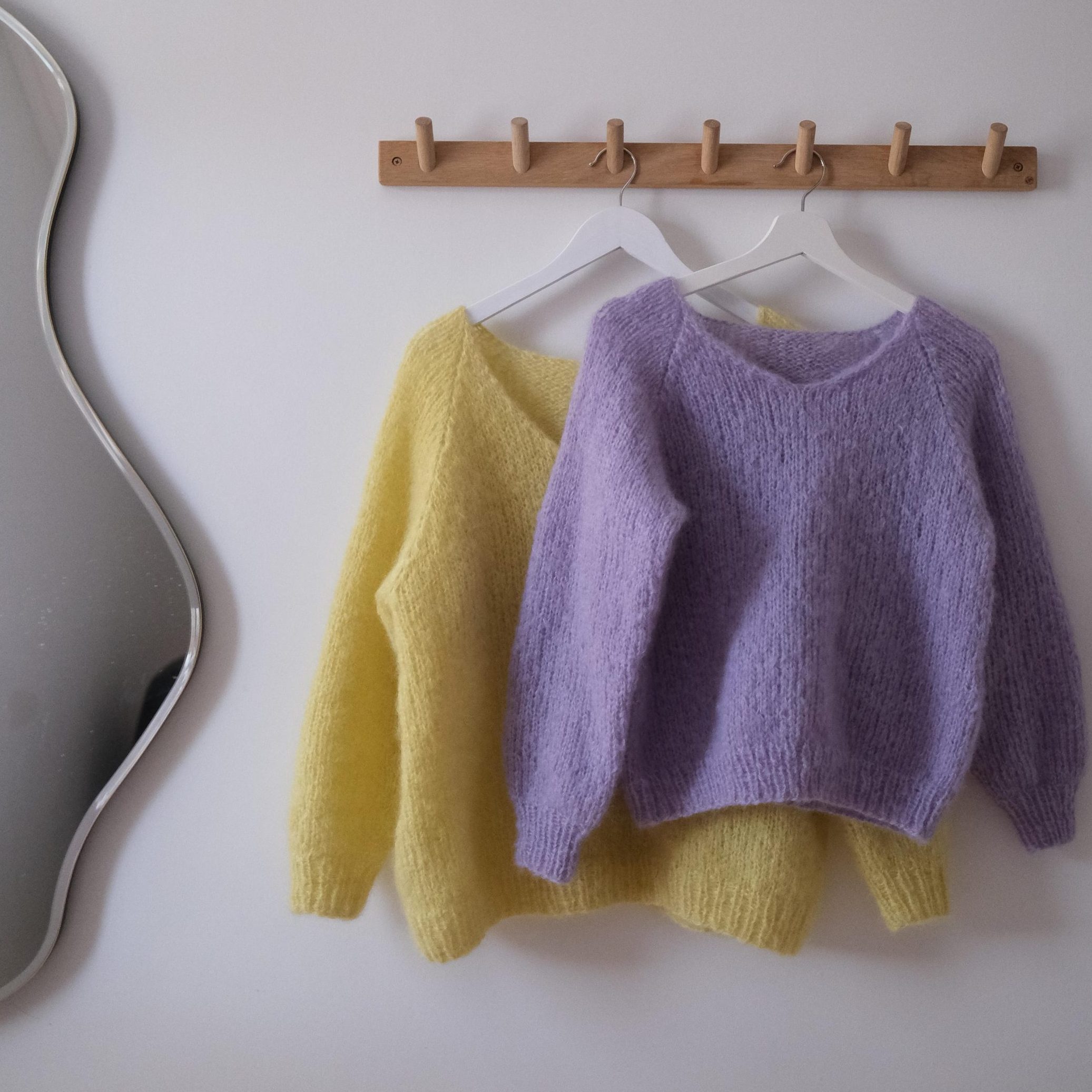 Fluff sweater | Knitting pattern mohair sweater |HipKnitShop