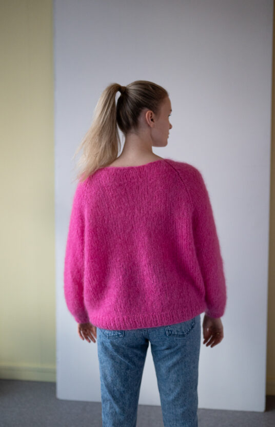 strikkegenser mohair oppskrift