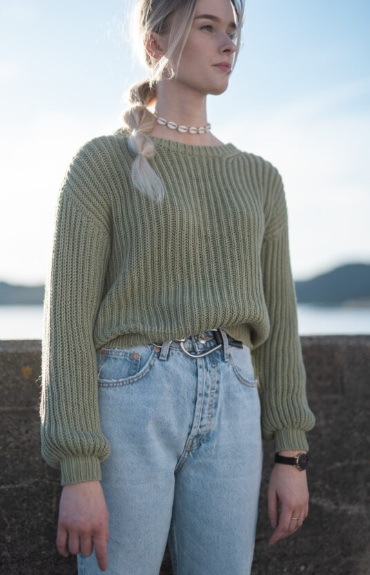 sommertstrikk genser dame patentstrikk