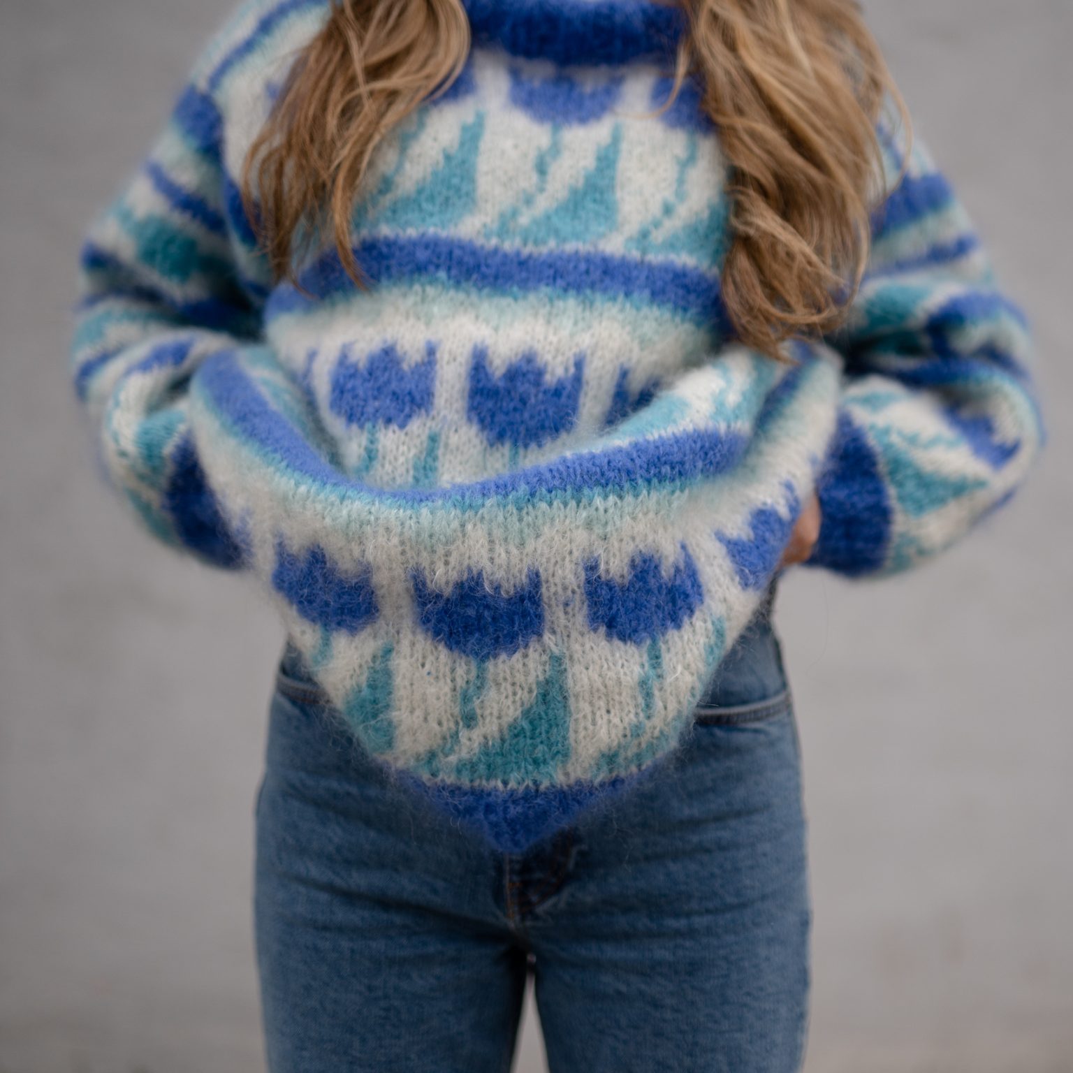 Fluffy Tulip sweater| Mohair sweater by HipKnitShop