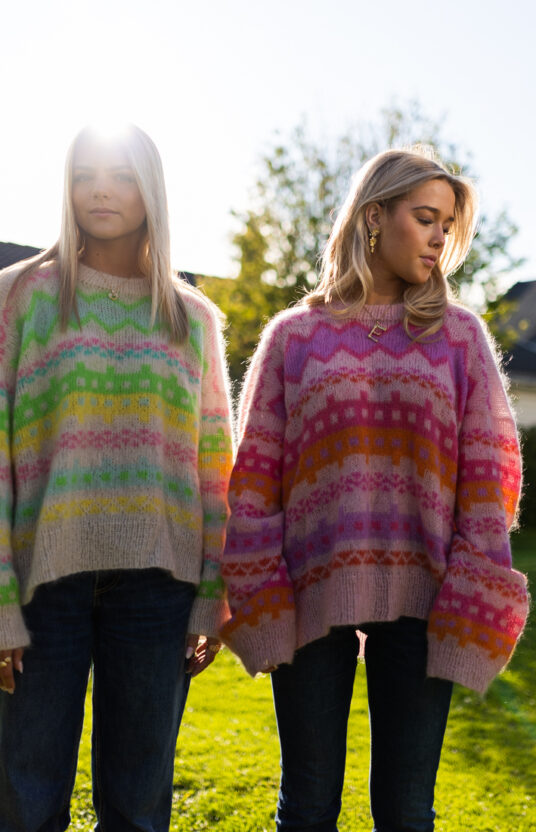 80talls genser mohair farger inspirasjon strikkeoppskrift dame