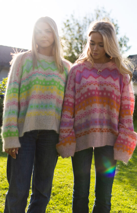 80talls genser mohair farger inspirasjon strikkeoppskrift dame