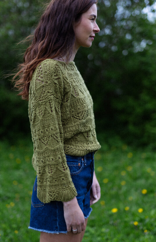 knitting pattern sweater structure lace eyelet pattern helle sweater cotton summerknit inspiration