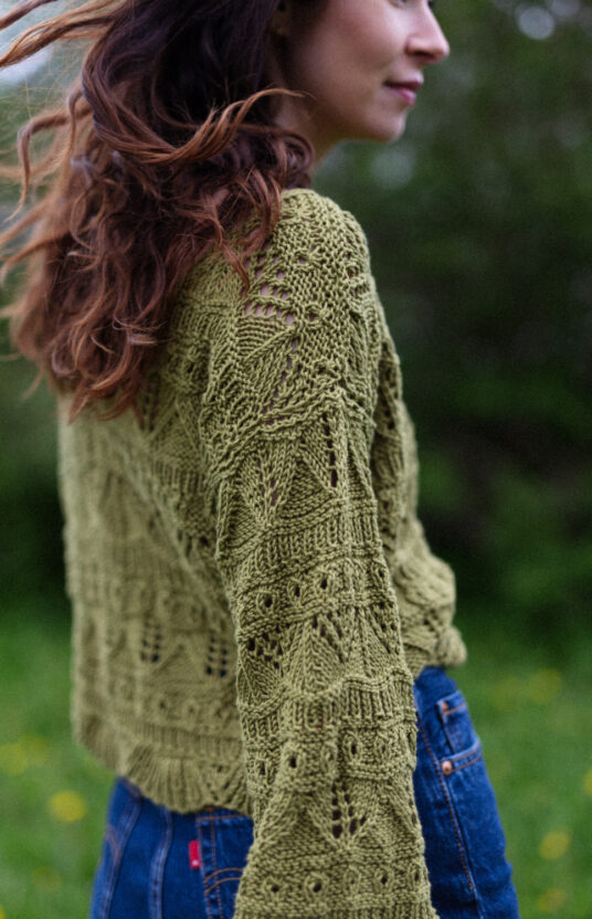 knitting pattern sweater structure lace eyelet pattern helle sweater cotton summerknit inspiration