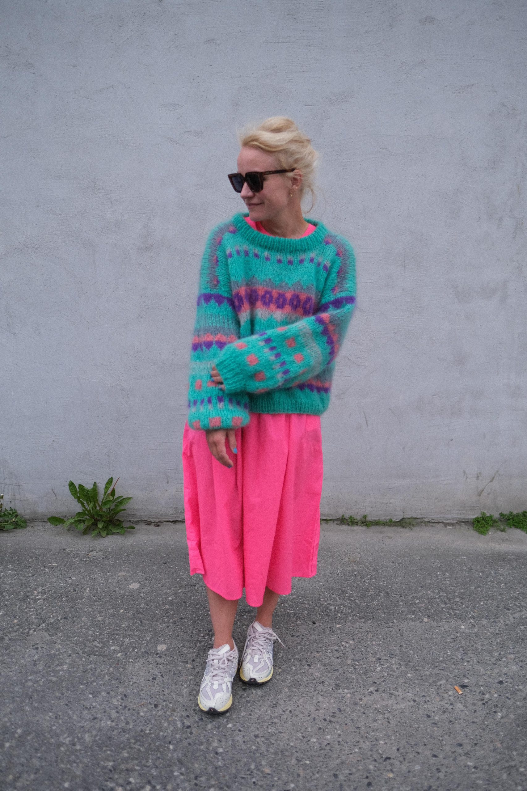 mohair sweater 80s inspired knitting pattern women funkytown