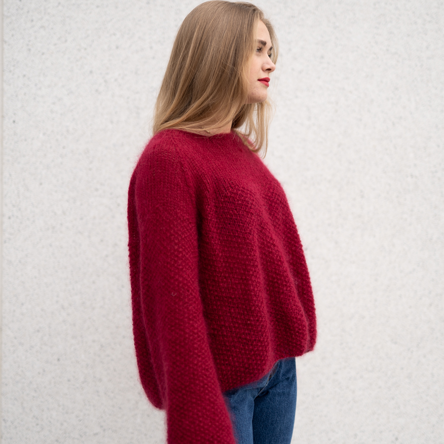 - HipKnitShop enkel genser strikkeoppskrift