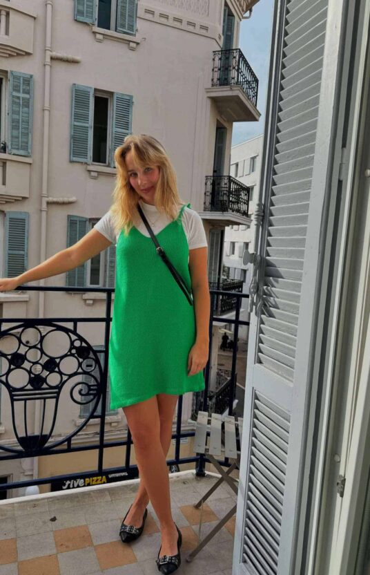 strikkeoppskrift sommerkjole i bomullsgarn dame