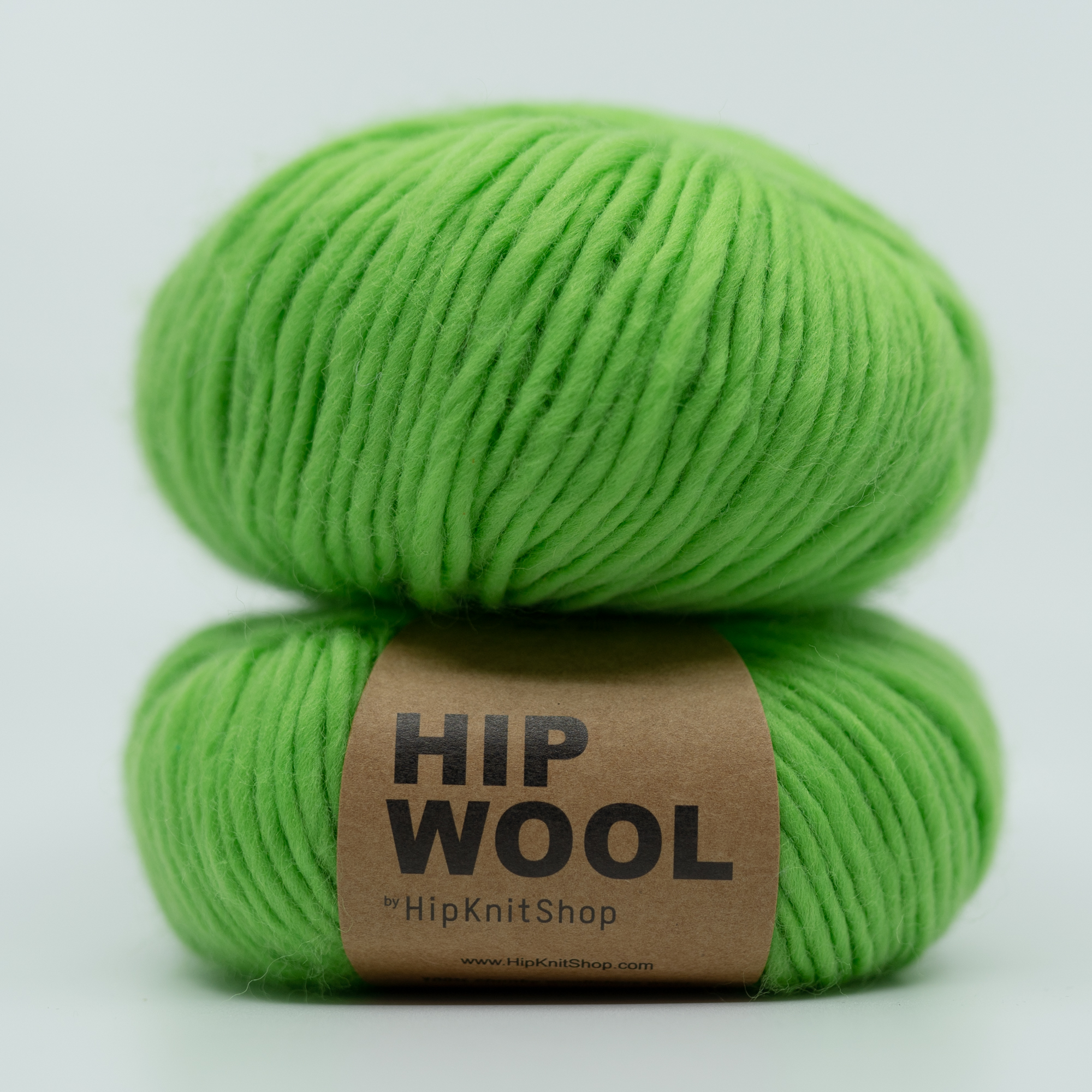 Neon grønn garn ullgarn hip wool 