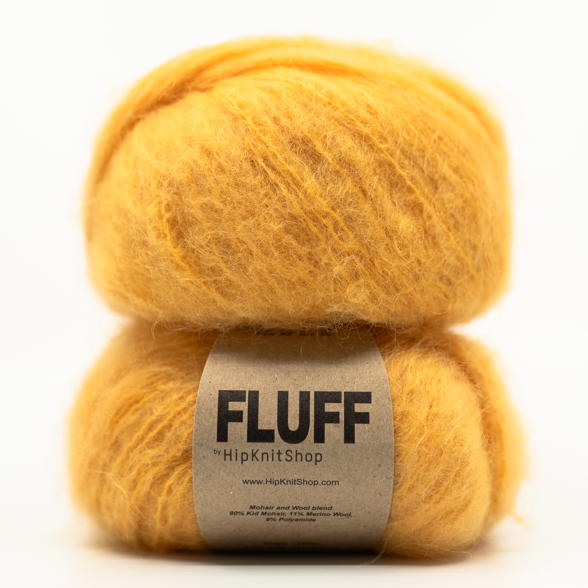 fluff mohair gul oransje farge nettbutikk garn