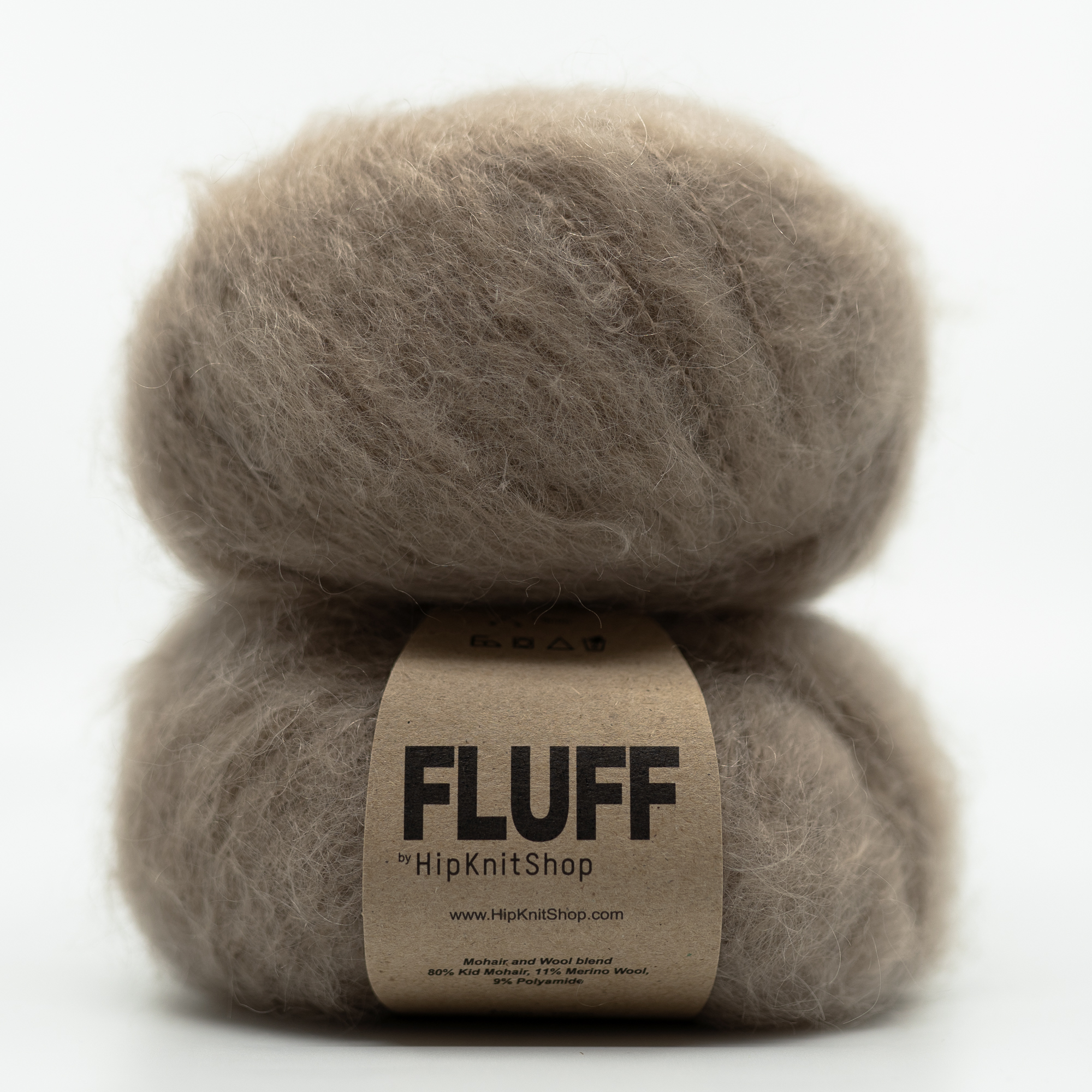 beige fluff mohair garn nettbutikk