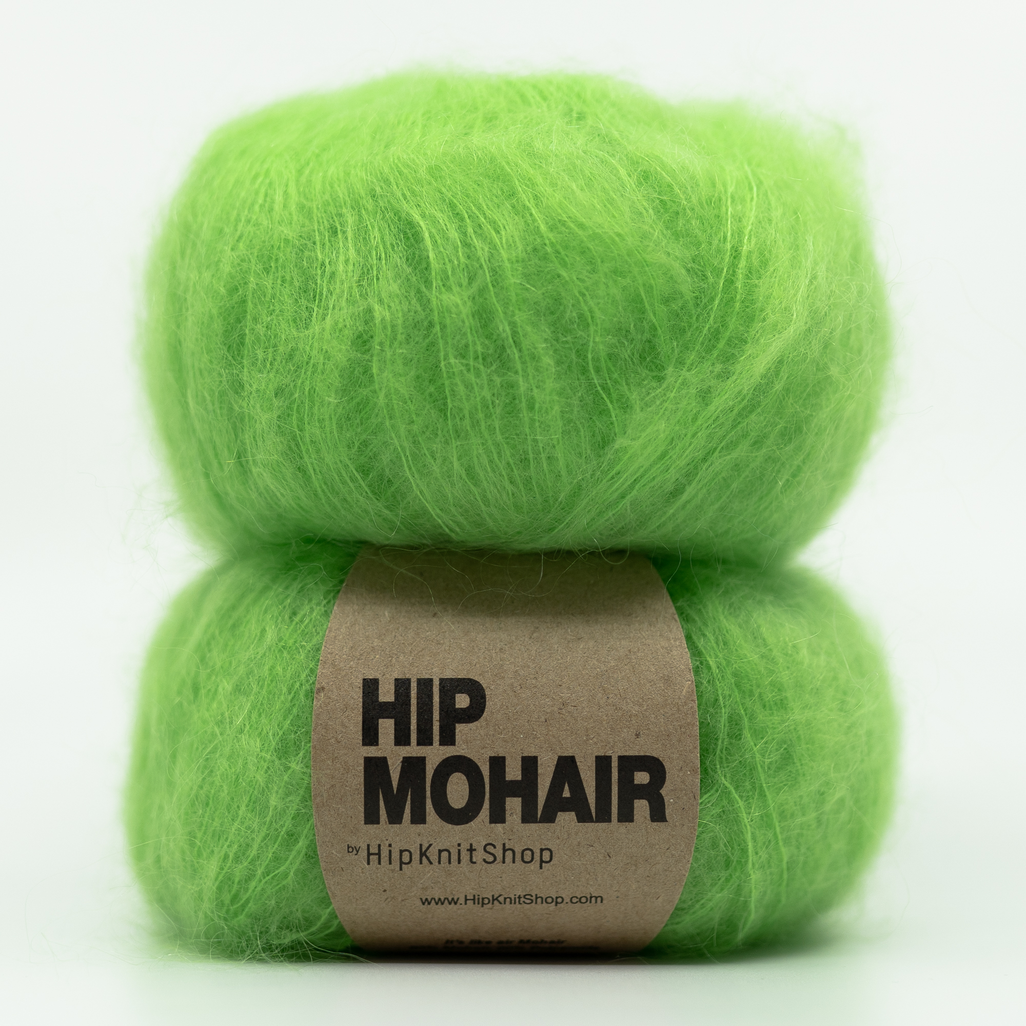 Neon grønn mohair garn nettbutikk