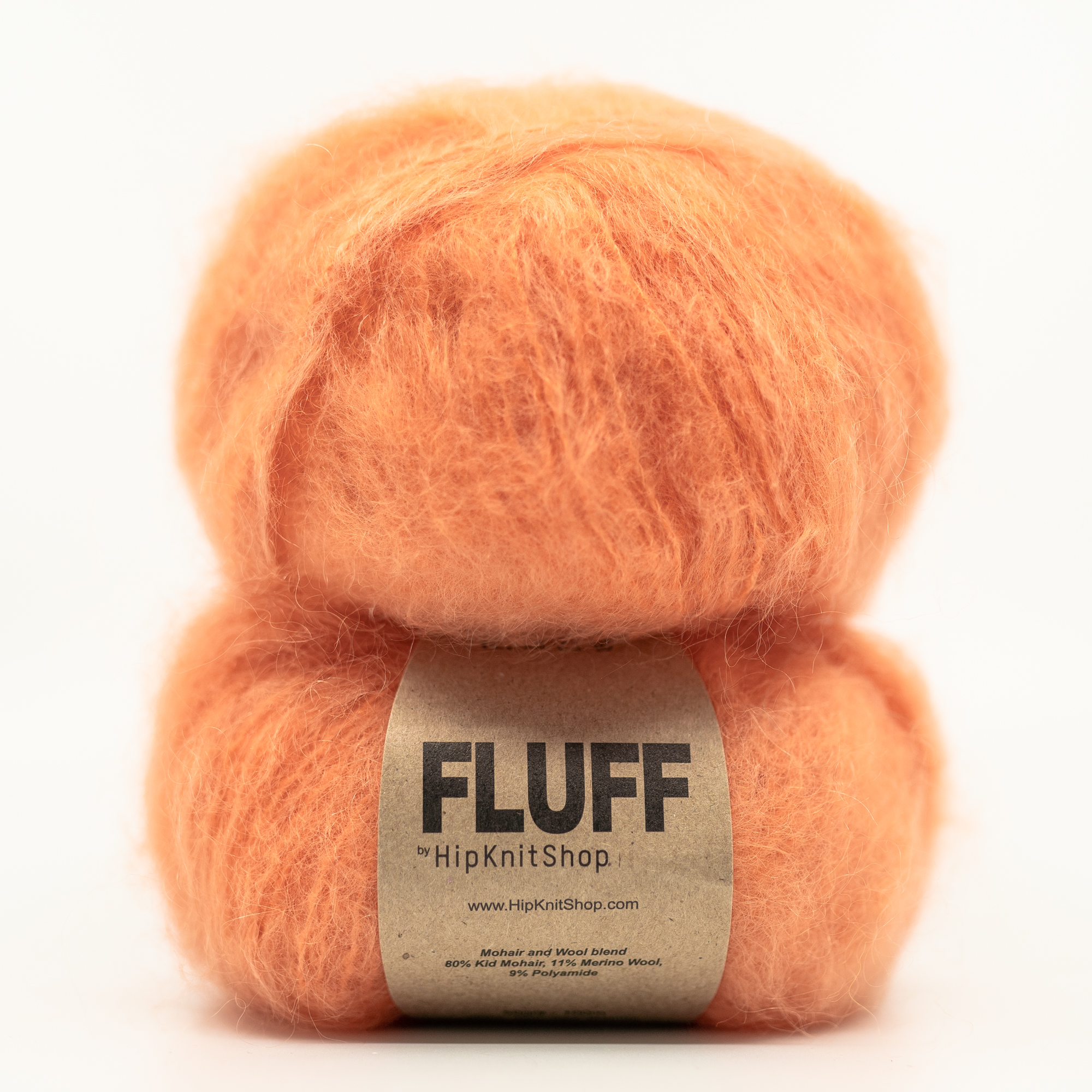 chunky mohair fluff garn nettbutikk orange garn