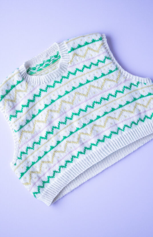 strikkevest i mohair dame