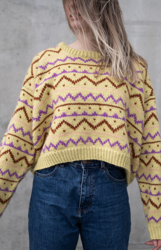 mønsterstrikk damegenser nybegynner