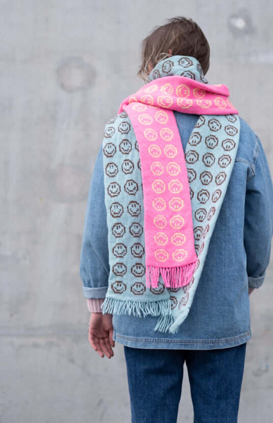 smiley scarf knitting pattern