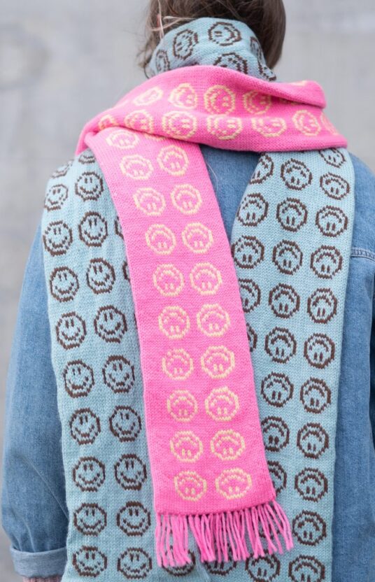 smiley scarf knitting pattern