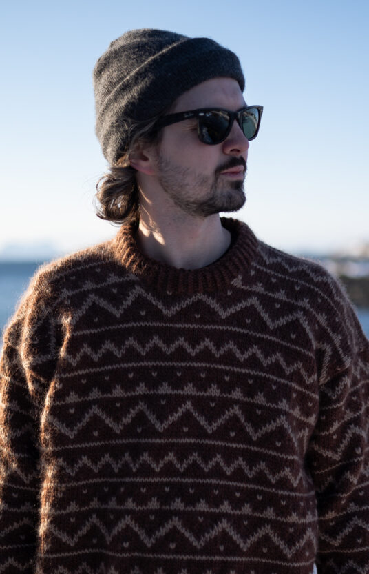 men's knitting pattern with pattern