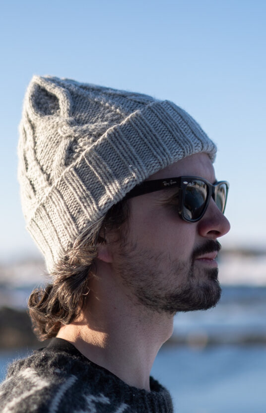 strikkeoppskrift lue menn