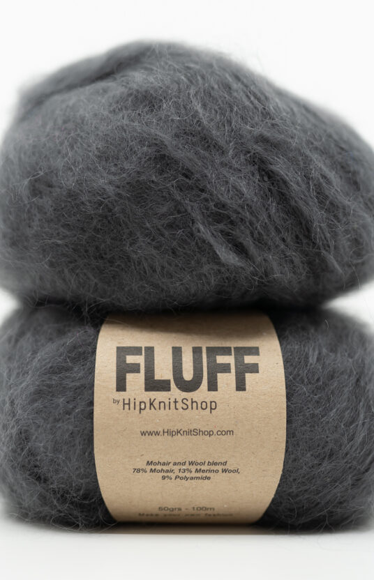 mørk grå mohair garn
