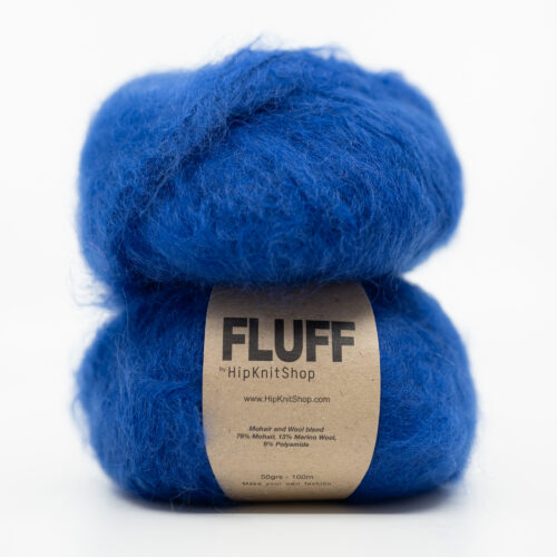 fluffy blue mohair