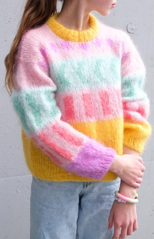 strikkeoppskrift barn 80talls genser