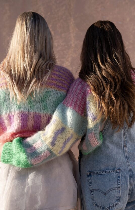 colorful knitted sweater 80s