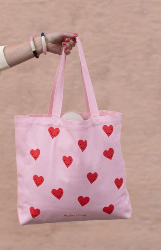 116578-Hearts-shopping-bag-10 - HipKnitShop large shoppingbag cotton with zipper pocket