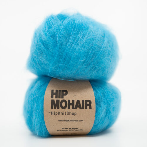 blue thin mohair yarn
