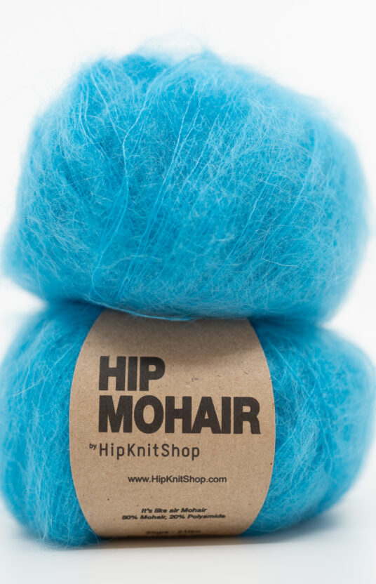 blue thin mohair yarn