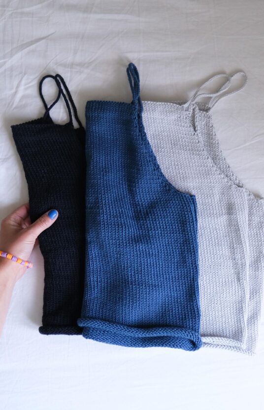 sommertopp strikkeoppskrift