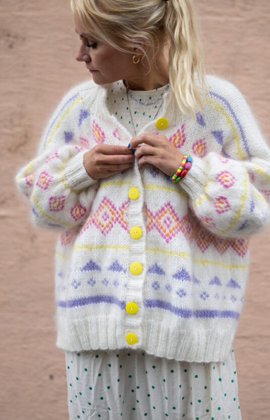 strikkejakke mønster farger 80talls