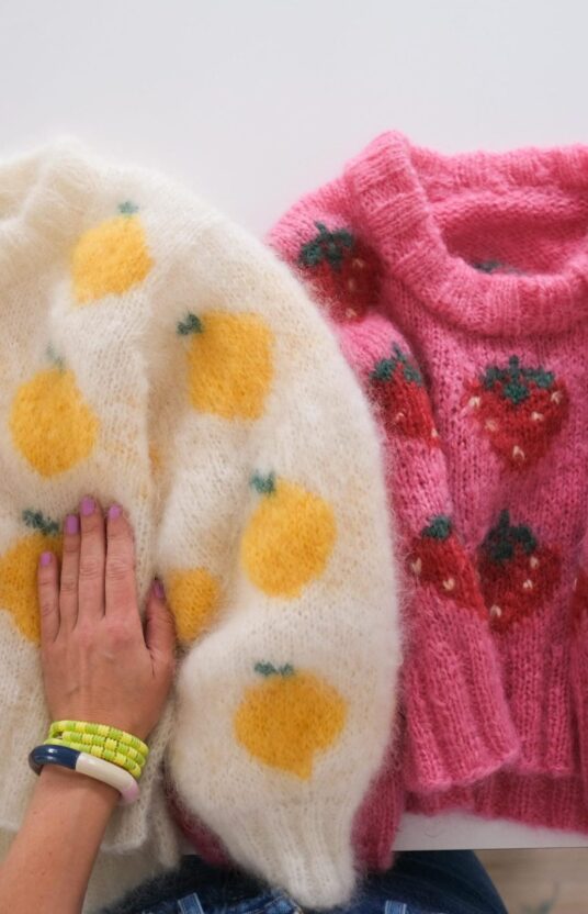 knitting pattern sweater woman fruit