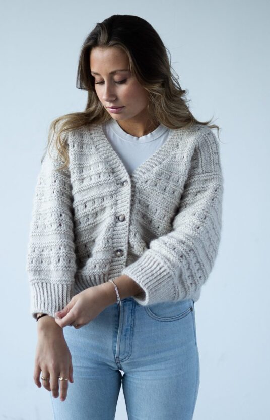 strikkejakke oppskrift dame strukturstrikk