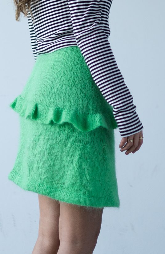 strikkeoppskrift skjørt dame