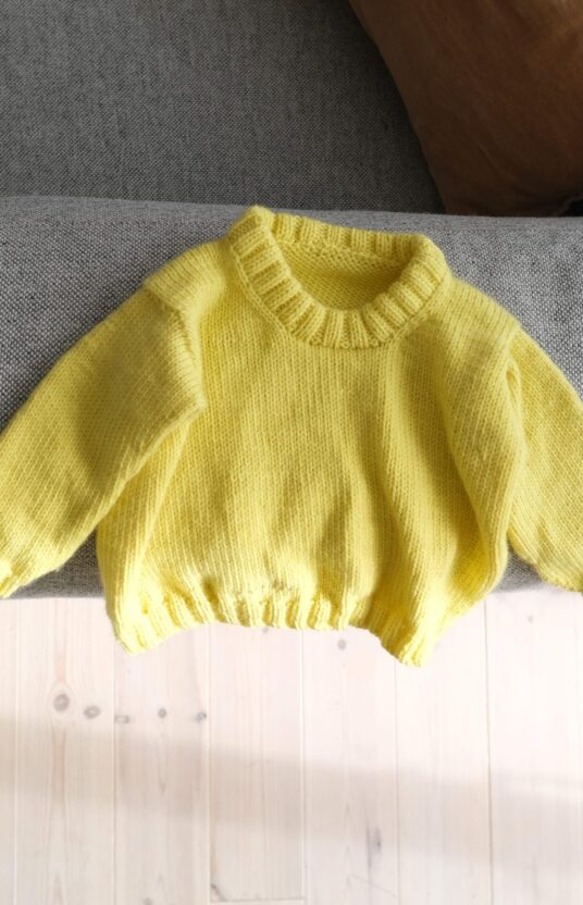 enkel genser barn oppskrift